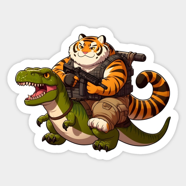 Tactical Tiger Sticker by Rawlifegraphic